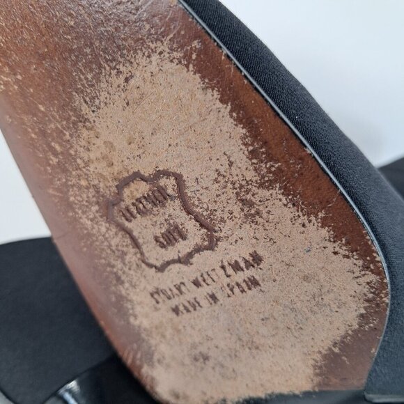 Stuart Weitzman Black Slip-On Block Heel Pumps Size 8B - Picture 11 of 13